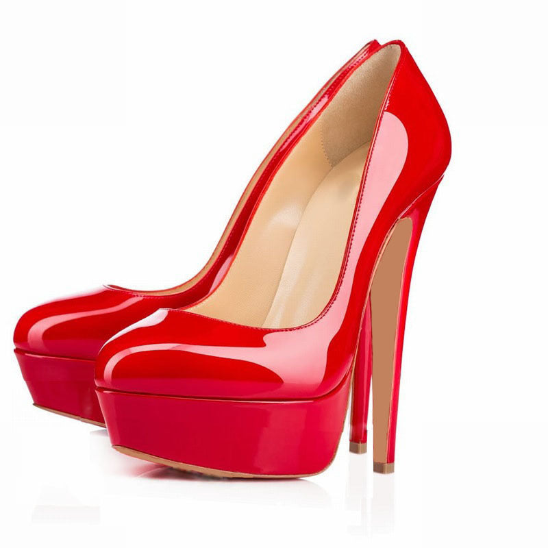 Baotou Round Toe High Heels